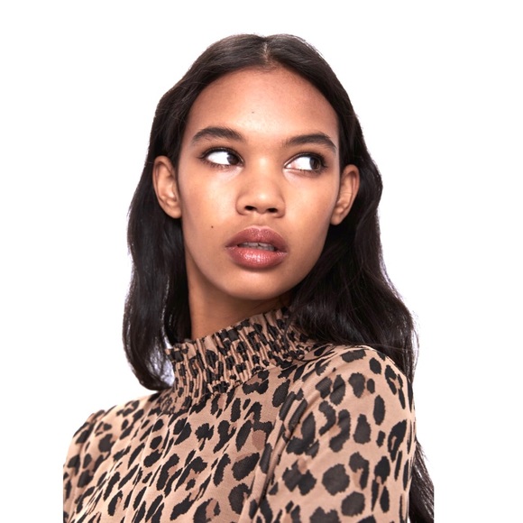 NWT Zara Leopard Print Jacquard Dress - Picture 2 of 8